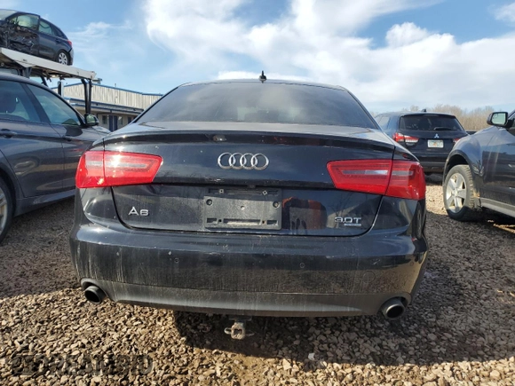 2012 Audi A6 3.0T Premium Plus with VIN WAUBGAFC3CN007279, listed as a Copart auction lot 50125415 with 126,408 mi miles and Salvage Title. Bid and sale history available at carsss.com. Image 6.
