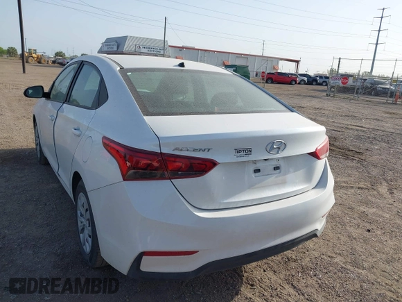 2022 Hyundai Accent SE with VIN 3KPC24A69NE169448, listed as a IAAI auction lot 41849350 with 17,802 mi miles. Bid and sale history available at carsss.com. Image 3.