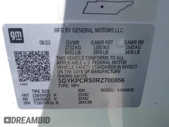 2024 Cadillac XT6 FWD Premium Luxury с VIN 1GYKPCRS0RZ700856, выставлен на аукционе IAAI как лот 41853450 с пробегом 6 507 миль миль и . История ставок и продаж доступна на DreamBid. Изображение 9.
