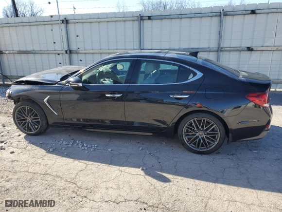 2019 Genesis G70 2.0T Advanced with VIN KMTG34LA6KU031624, listed as a Copart auction lot 42778384 with 68,370 mi miles. Bid and sale history available at carsss.com. Image 2.