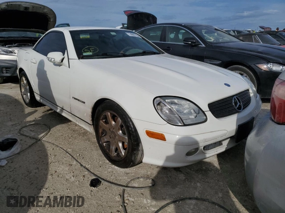 2002 Mercedes-Benz SLK-Class 2.3L Kompressor with VIN WDBKK49F72F266549, listed as a Copart auction lot 74991154 with 56,192 mi miles and Non Repairable. Bid and sale history available at carsss.com. Image 4.