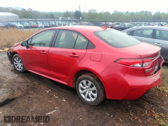 2021 Toyota Corolla LE with VIN JTDEPMAEXMJ161488, listed as a IAAI auction lot 41955278 with 47,255 mi miles and . Bid and sale history available at DreamBid. Image 3.