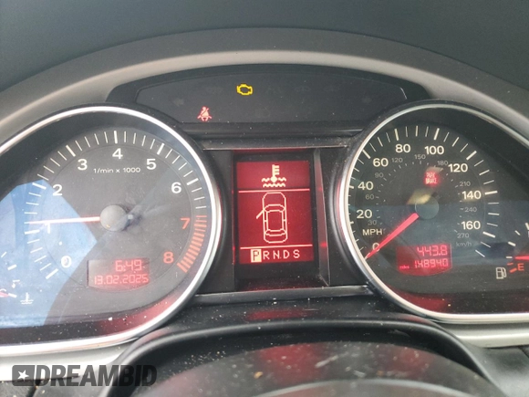 2008 Audi Q7 3.6L with VIN WA1AY74L08D033850, listed as a Copart auction lot 45222125 with 148,940 mi miles and Salvage Title. Bid and sale history available at carsss.com. Image 9.