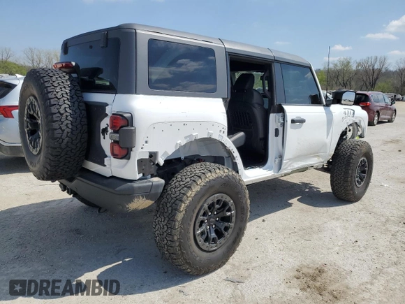 2024 Ford Bronco Raptor with VIN 1FMEE0RR6RLA11617, listed as a Copart auction lot 52641585 with 7,096 mi miles and Salvage title. Bid and sale history available at DreamBid. Image 3.