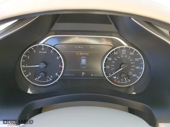2017 Nissan Murano SL with VIN 5N1AZ2MH1HN153177, listed as a Copart auction lot 42220095 with 57,594 mi miles and Salvage Title. Bid and sale history available at carsss.com. Image 9.