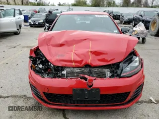 2017 Volkswagen Golf GTI S with VIN 3VW547AU0HM030805, listed as a Copart auction lot 51708815 with 74,399 mi miles and Salvage Title. Bid and sale history available at carsss.com. Image 5.