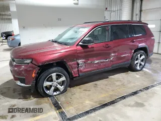 2021 Jeep Grand Cherokee Limited with VIN 1C4RJKBG1M8173351, listed as a Copart auction lot 56490185 with 46,604 mi miles and Salvage Title. Bid and sale history available at DreamBid. Image 1.