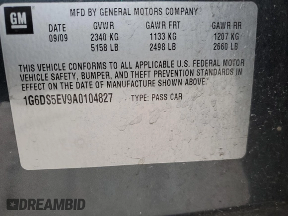 2010 Cadillac CTS Premium with VIN 1G6DS5EV9A0104827, listed as a Copart auction lot 81690744 with 81,813 mi miles and Salvage title. Bid and sale history available at DreamBid. Image 12.