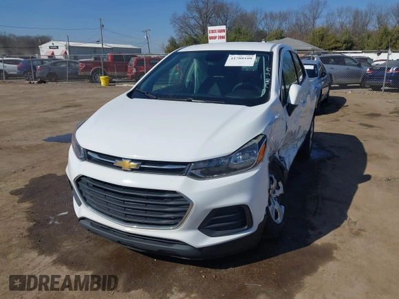 2017 Chevrolet Trax LS with VIN 3GNCJKSB5HL159624, listed as a IAAI auction lot 41788108 with 150,010 mi miles. Bid and sale history available at carsss.com. Image 17.