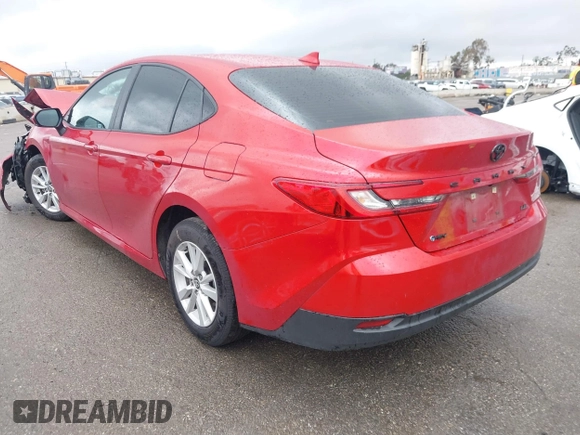 2025 Toyota Camry LE with VIN 4T1DAACK1SU048163, listed as a IAAI auction lot 41792637 with Not Provided miles and . Bid and sale history available at DreamBid. Image 3.