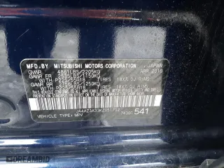 2019 Mitsubishi Outlander ES with VIN JA4AZ3A33KZ051702, listed as a Copart auction lot 42689725 with 77,190 mi miles and Salvage Title. Bid and sale history available at carsss.com. Image 14.