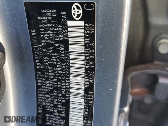 2024 Toyota Corolla SE with VIN 5YFS4MCE7RP183721, listed as a Copart auction lot 45526915 with 48,335 mi miles and Salvage Title. Bid and sale history available at DreamBid. Image 14.