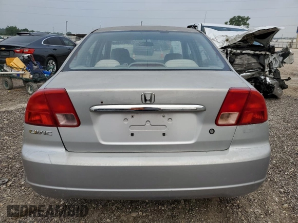 2001 Honda Civic LX with VIN JHMES16551S010763, listed as a Copart auction lot 55712494 with 91,055 mi miles and Clean Title. Bid and sale history available at carsss.com. Image 6.