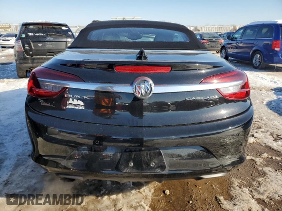 2017 Buick Cascada Premium with VIN W04WH3N56HG160521, listed as a Copart auction lot 86169744 with 19,025 mi miles and Salvage Title. Bid and sale history available at DreamBid. Image 6.