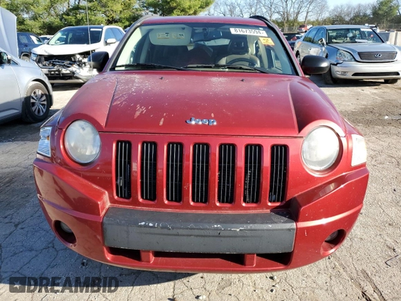 2007 Jeep Compass Limited with VIN 1J8FF57W87D134606, listed as a Copart auction lot 81673594 with 0 mi miles and Salvage Title. Bid and sale history available at carsss.com. Image 5.