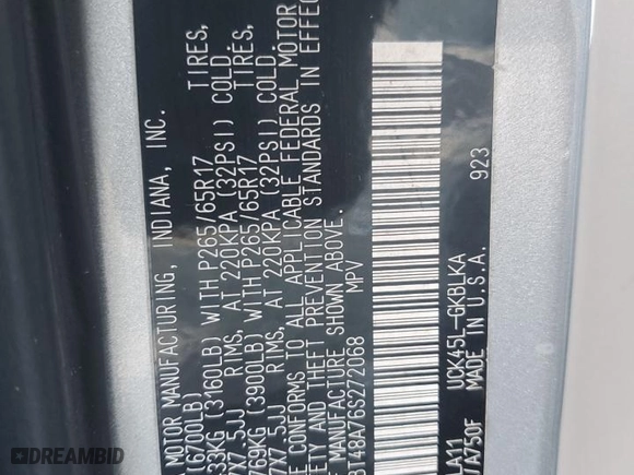 2006 Toyota Sequoia Limited with VIN 5TDBT48A76S272068, listed as a Copart auction lot 85614544 with 251,600 mi miles and Salvage Title. Bid and sale history available at carsss.com. Image 16.