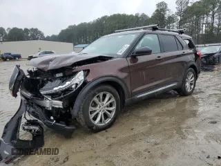 2020 Ford Explorer XLT with VIN 1FMSK7DH9LGA77629, listed as a Copart auction lot 50435725 with 77,014 mi miles and Salvage Title. Bid and sale history available at carsss.com. Image 1.