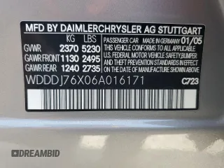2006 Mercedes-Benz CLS-Class AMG with VIN WDDDJ76X06A016171, listed as a Copart auction lot 76573004 with 60,391 mi miles and Salvage Title. Bid and sale history available at carsss.com. Image 15.