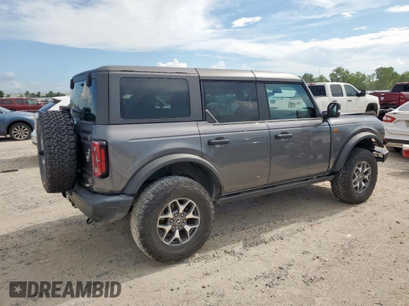 2021 Ford Bronco with VIN 1FMEE5DP3MLB06714, listed as a Copart auction lot 62336425 with 40,947 mi miles and Salvage title. Bid and sale history available at DreamBid. Image 3.