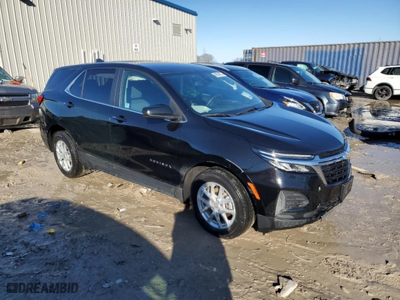 2022 Chevrolet Equinox LT with VIN 2GNAXUEV1N6119628, listed as a Copart auction lot 46064325 with 45,848 mi miles and Salvage Title. Bid and sale history available at carsss.com. Image 4.