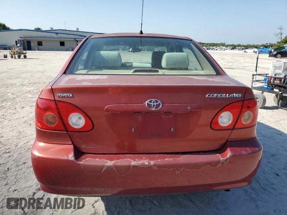 2008 Toyota Corolla CE with VIN 1NXBR32E68Z033223, listed as a Copart auction lot 55874055 with 156,500 mi miles and Clean Title. Bid and sale history available at DreamBid. Image 6.