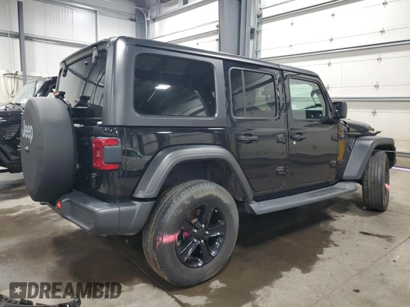 2020 Jeep Wrangler Unlimited Sport Altitude with VIN 1C4HJXDG1LW190876, listed as a Copart auction lot 54602445 with 75,875 mi miles and Salvage title. Bid and sale history available at DreamBid. Image 3.