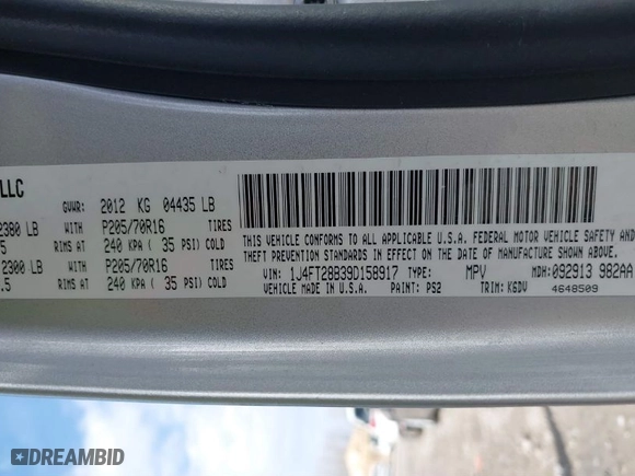 2009 Jeep Patriot Sport with VIN 1J4FT28B39D158917, listed as a IAAI auction lot 41727265 with 59,684 mi miles. Bid and sale history available at carsss.com. Image 9.
