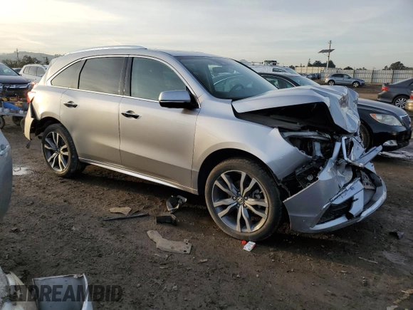 2019 Acura MDX Advance with VIN 5J8YD3H84KL001402, listed as a Copart auction lot 85201244 with 38,007 mi miles and Salvage title. Bid and sale history available at DreamBid. Image 4.