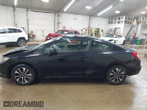 2013 Honda Civic Cpe EX with VIN 2HGFG3B82DH525350, listed as a IAAI auction lot 42129940 with 217,611 mi miles. Bid and sale history available at carsss.com. Image 14.