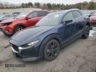 2022 Mazda CX-30 2.5 Turbo with VIN 3MVDMBAY5NM447836, listed as a Copart auction lot 87030384 with 38,008 mi miles and Salvage Title. Bid and sale history available at carsss.com. Image 1.