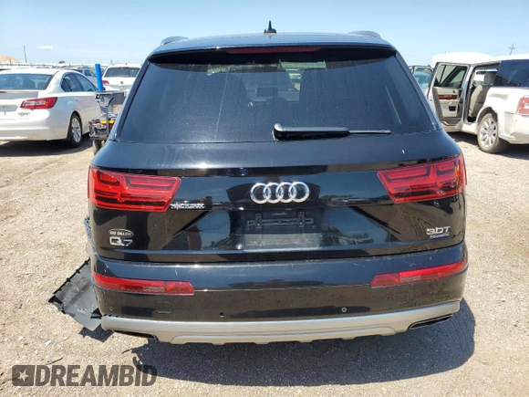 2018 Audi Q7 Premium Plus with VIN WA1LAAF7XJD016585, listed as a Copart auction lot 62598545 with 84,557 mi miles and Salvage title. Bid and sale history available at DreamBid. Image 6.