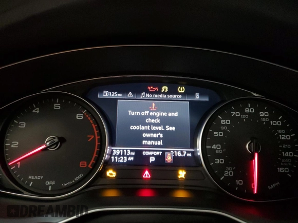 2021 Audi A4 S line Premium with VIN WAUDAAF46MA028574, listed as a Copart auction lot 45110955 with 39,113 mi miles and Salvage Title. Bid and sale history available at DreamBid. Image 9.