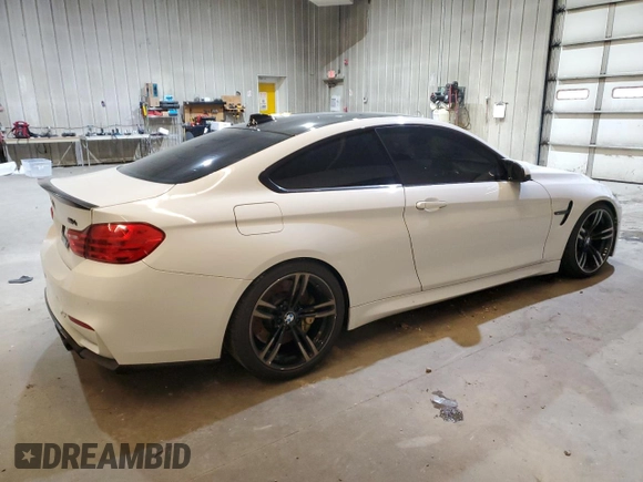 2017 BMW M4 with VIN WBS3R9C32HA014087, listed as a Copart auction lot 87033904 with 55,026 mi miles and Salvage title. Bid and sale history available at DreamBid. Image 3.
