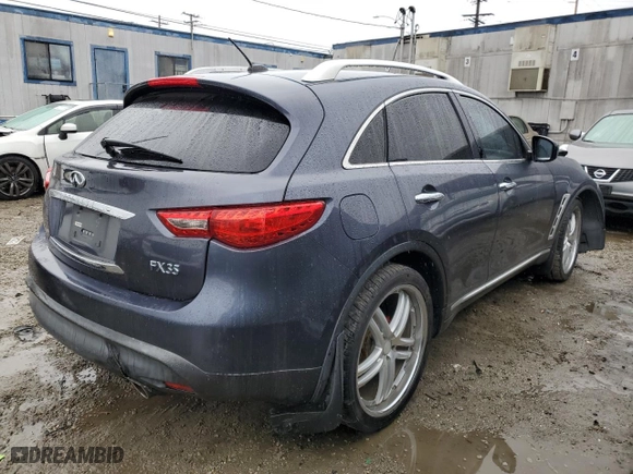 2009 Infiniti FX35 with VIN JNRAS18U69M102629, listed as a Copart auction lot 44270135 with 188,718 mi miles and Salvage Title. Bid and sale history available at carsss.com. Image 3.