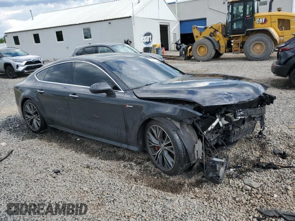 2016 Audi A7 Premium Plus with VIN WAUWGAFC3GN132225, listed as a Copart auction lot 56120595 with 160,404 mi miles and Salvage title. Bid and sale history available at DreamBid. Image 4.