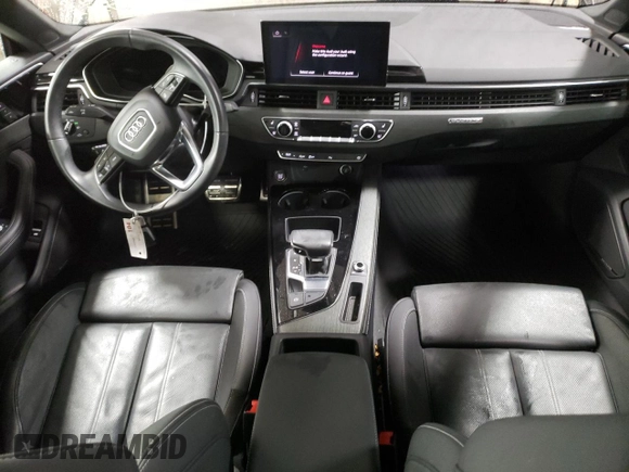 2021 Audi A5 Sportback S line Premium Plus with VIN WAUFACF56MA025896, listed as a Copart auction lot 46140244 with 39,531 mi miles and . Bid and sale history available at DreamBid. Image 8.