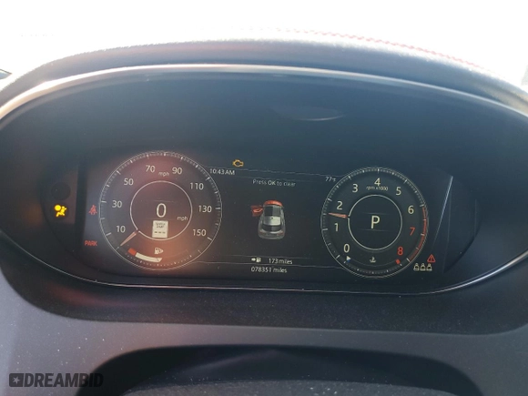 2020 Jaguar E-PACE Checkered Flag Edition with VIN SADF12FX6L1Z87584, listed as a Copart auction lot 77230694 with 78,351 mi miles and Salvage Title. Bid and sale history available at carsss.com. Image 9.