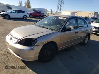 2001 Honda Civic LX with VIN 1HGES15561L022838, listed as a Copart auction lot 83866374 with 179,691 mi miles and Salvage Title. Bid and sale history available at carsss.com. Image 1.