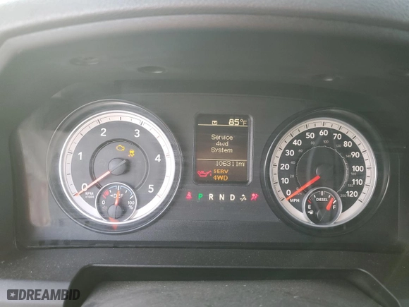 2014 Ram 3500 Tradesman with VIN 3C63RRGL1EG216344, listed as a Copart auction lot 44233705 with 106,311 mi miles and Salvage Title. Bid and sale history available at carsss.com. Image 9.