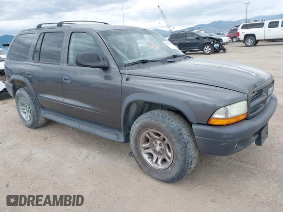 2003 Dodge Durango Sport with VIN 1D4HS38N33F573493, listed as a IAAI auction lot 42362568 with 183,288 mi miles and . Bid and sale history available at DreamBid. Image 1.
