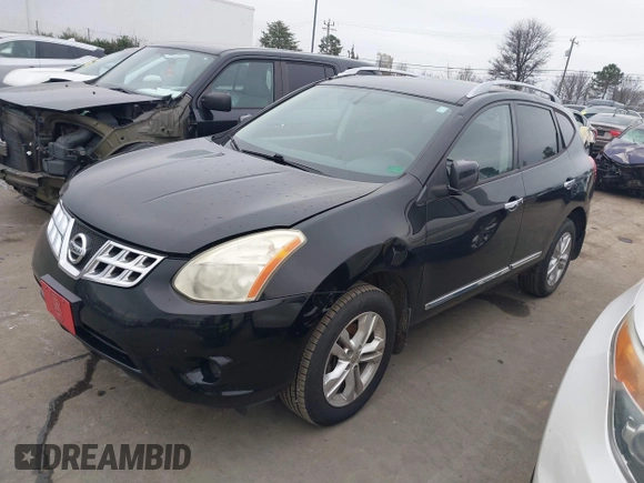 2013 Nissan Rogue S with VIN JN8AS5MVXDW657168, listed as a IAAI auction lot 41511587 with 192,576 mi miles and . Bid and sale history available at DreamBid. Image 2.