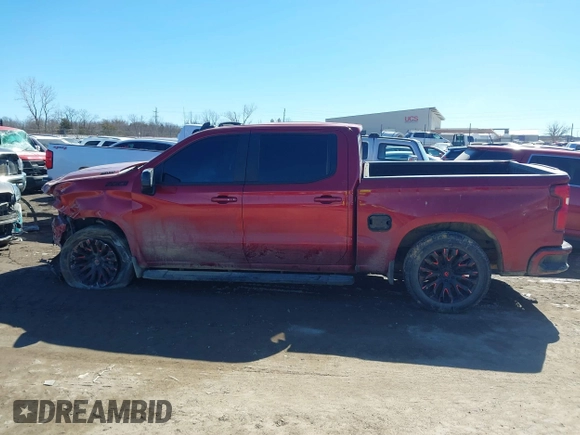 2021 Chevrolet Silverado 1500 RST with VIN 1GCUYEETXMZ357052, listed as a IAAI auction lot 41575373 with 100,022 mi miles. Bid and sale history available at carsss.com. Image 14.