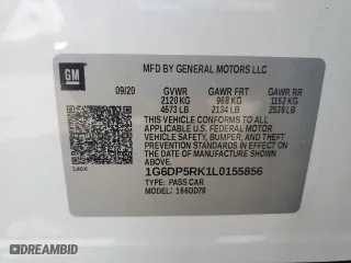 2020 Cadillac CT5 Sport with VIN 1G6DP5RK1L0155856, listed as a Copart auction lot 60001044 with 42,704 mi miles and Non Repairable. Bid and sale history available at carsss.com. Image 13.