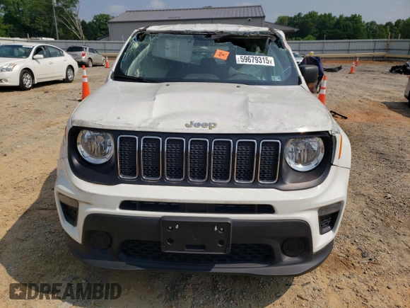 2020 Jeep Renegade Sport with VIN ZACNJAAB2LPL13149, listed as a Copart auction lot 59679315 with 7,626 mi miles and Clean title. Bid and sale history available at DreamBid. Image 5.