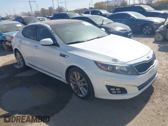 2015 Kia Optima SXL Turbo with VIN 5XXGR4A68FG408140, listed as a IAAI auction lot 41788669 with 110,679 mi miles and . Bid and sale history available at DreamBid. Image 1.
