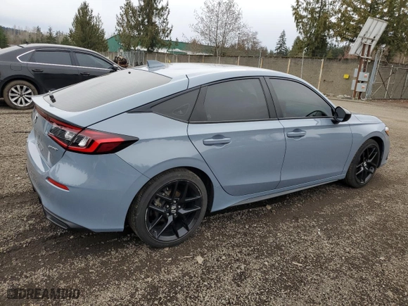 2022 Honda Civic Hatchback Sport with VIN 19XFL2H87NE001460, listed as a Copart auction lot 48609915 with 33,274 mi miles and Salvage Title. Bid and sale history available at carsss.com. Image 3.