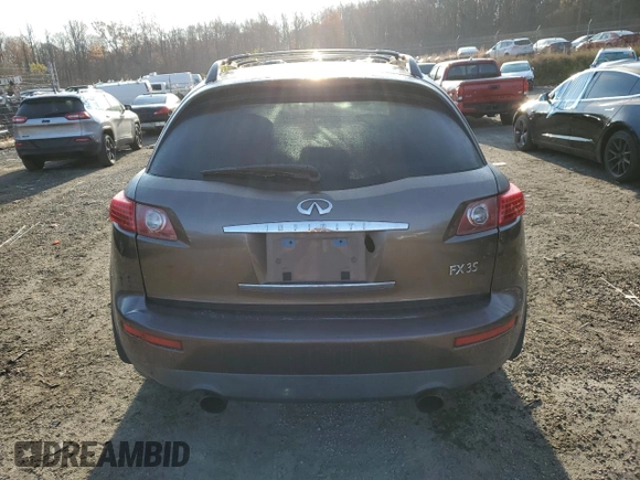 2003 Infiniti FX Options with VIN JNRAS08W63X208760, listed as a Copart auction lot 80618814 with Not Provided miles and Salvage Title. Bid and sale history available at DreamBid. Image 6.