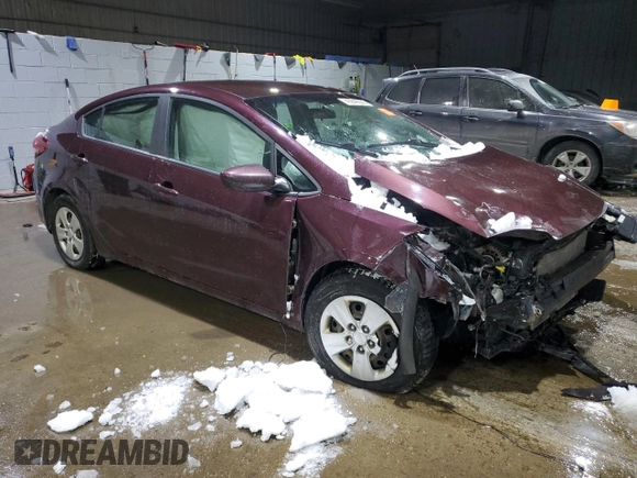 2017 Kia Forte LX with VIN 3KPFK4A76HE161009, listed as a Copart auction lot 45849035 with 164,338 mi miles and Salvage Title. Bid and sale history available at DreamBid. Image 4.