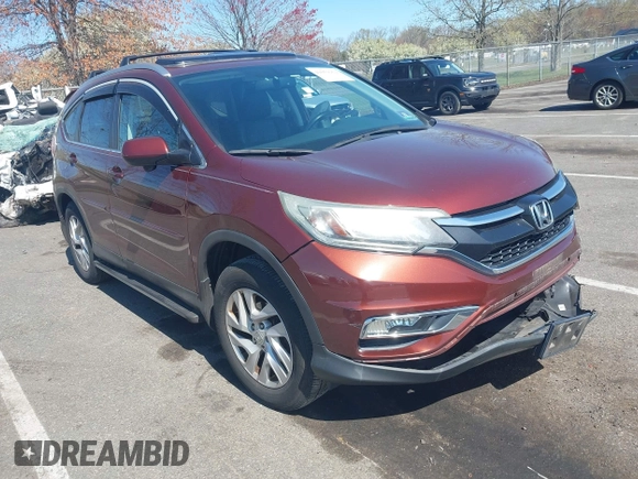 2015 Honda CR-V EX-L with VIN 2HKRM4H74FH616400, listed as a IAAI auction lot 42059162 with 120,636 mi miles and . Bid and sale history available at DreamBid. Image 1.
