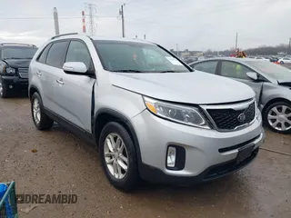 2014 Kia Sorento LX with VIN 5XYKTDA70EG503953, listed as a IAAI auction lot 41184124 with 151,995 mi miles and . Bid and sale history available at DreamBid. Image 1.